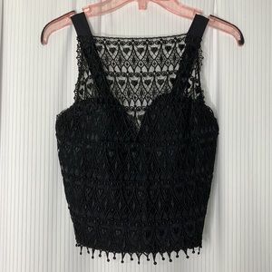 Only Hearts by Helena Stuart Lace Covered Bra / Bustiers Black Size 34B